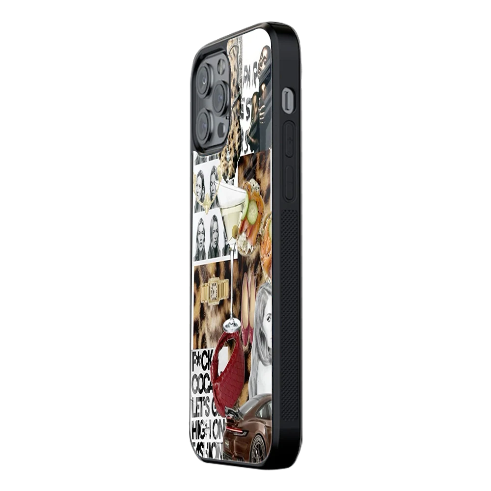 Slim Glass Back Phone Case for Multiple Brands iPhone, Samsung, Redmi, OnePlus, Oppo, Vivo