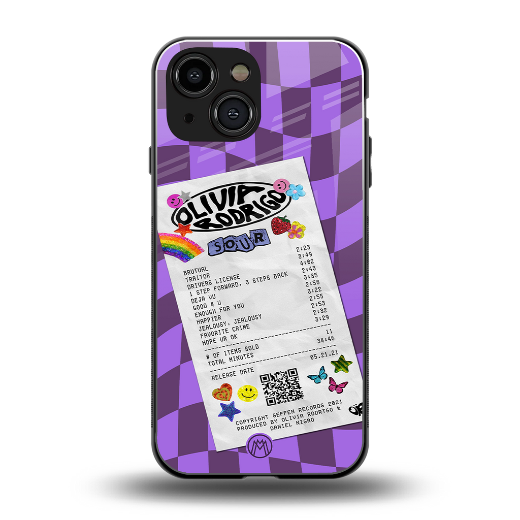 olivia rodrigo back phone cover | glass case for iphone 13 mini