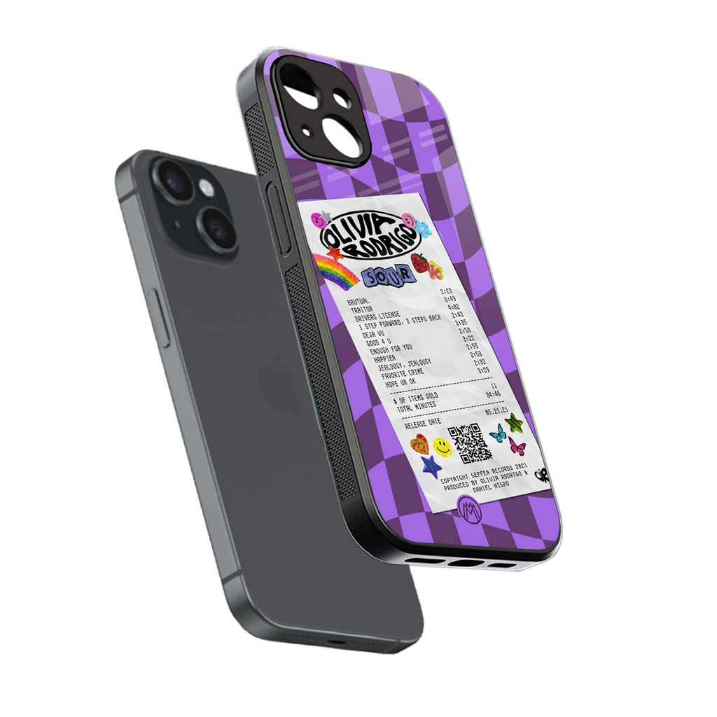 olivia rodrigo back phone cover | glass case for iphone 13 mini