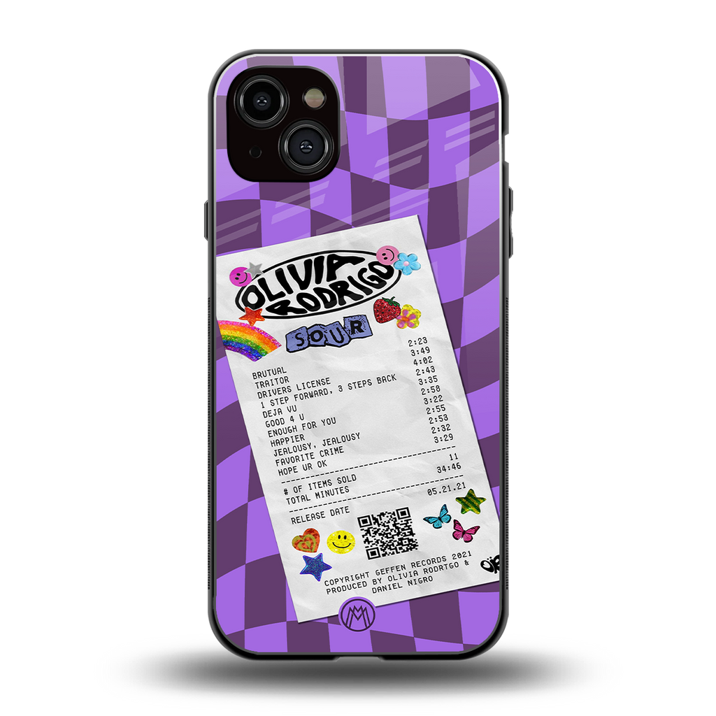 olivia rodrigo back phone cover | glass case for iphone 14 plus