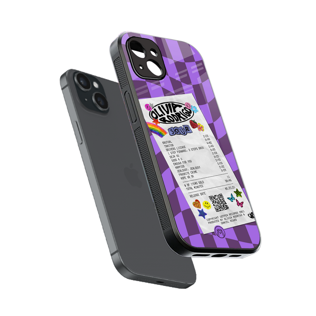 olivia rodrigo back phone cover | glass case for iphone 14 plus