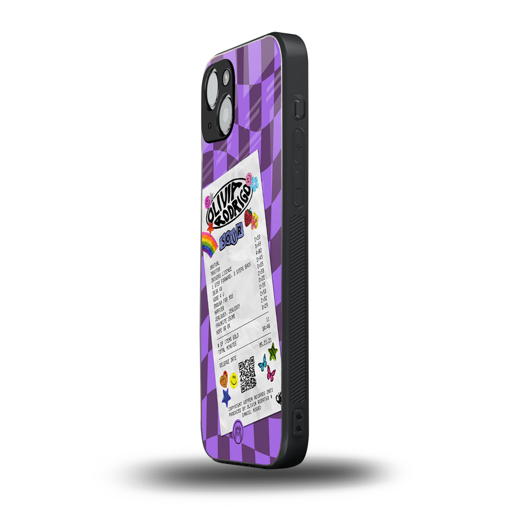 olivia rodrigo back phone cover | glass case for iphone 15 plus