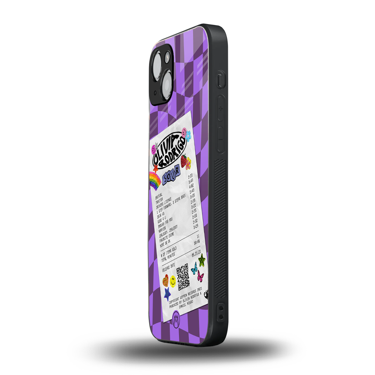 olivia rodrigo back phone cover | glass case for iphone 15 plus