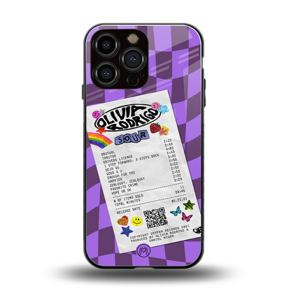 olivia rodrigo back phone cover | glass case for iphone 14 pro max