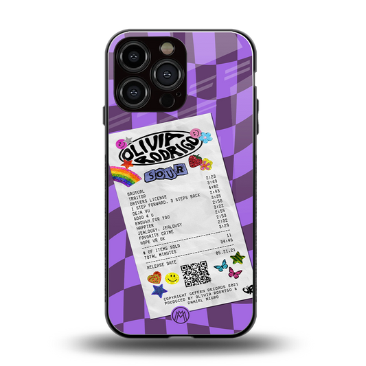 olivia rodrigo back phone cover | glass case for iphone 14 pro max