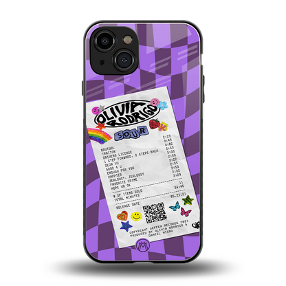 olivia rodrigo back phone cover | glass case for iphone 15