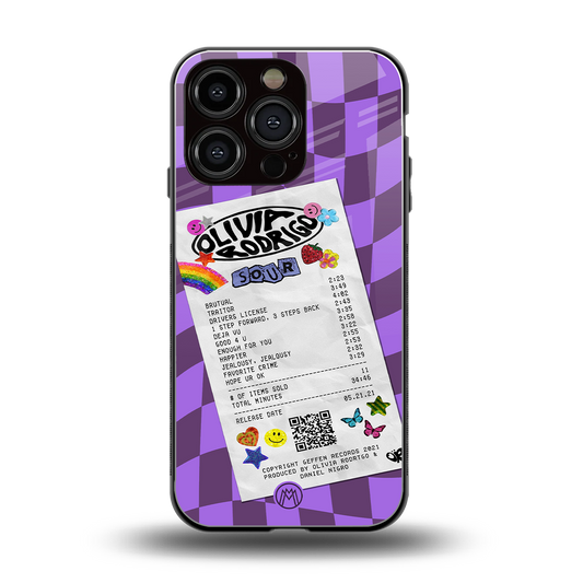 olivia rodrigo back phone cover | glass case for iphone 16 pro