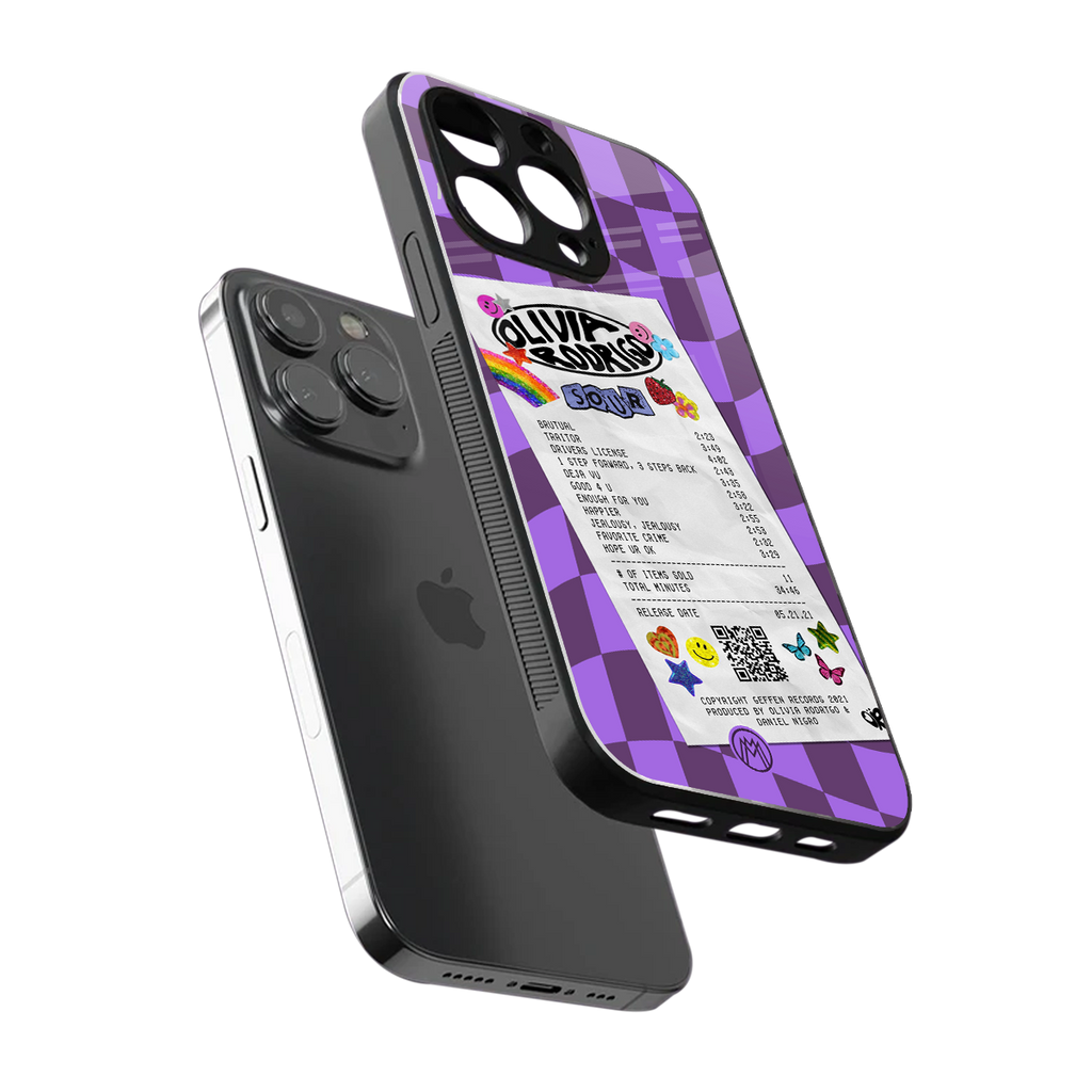 olivia rodrigo back phone cover | glass case for iphone 16 pro