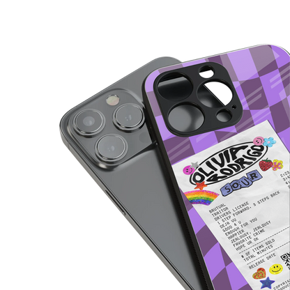 olivia rodrigo back phone cover | glass case for iphone 16 pro