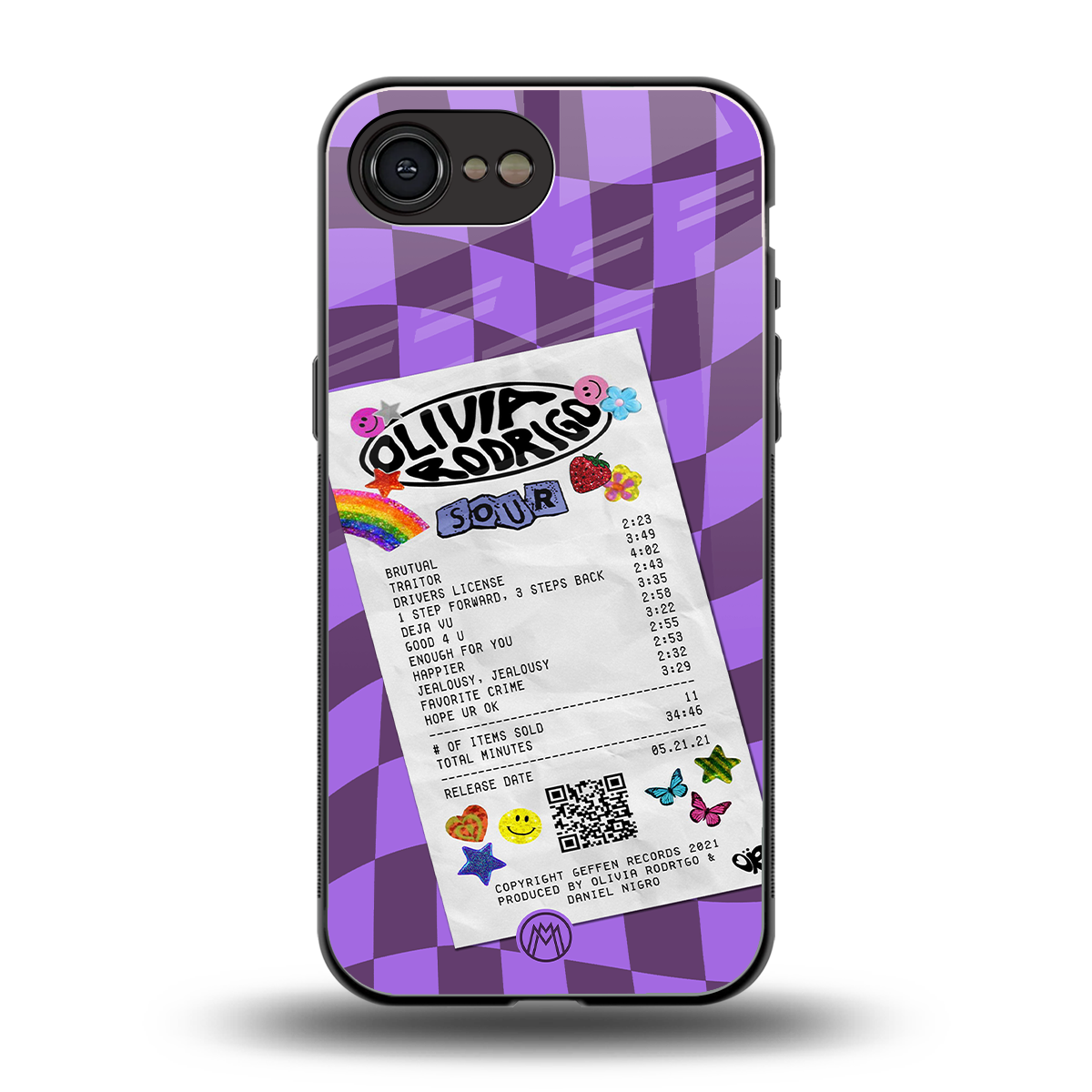 olivia rodrigo back phone cover | glass case for iphone 16e