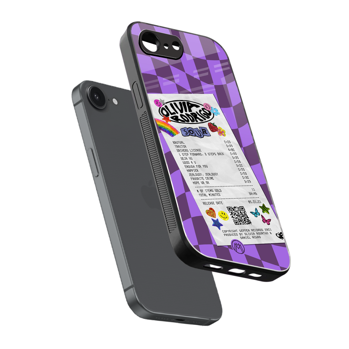 olivia rodrigo back phone cover | glass case for iphone 16e