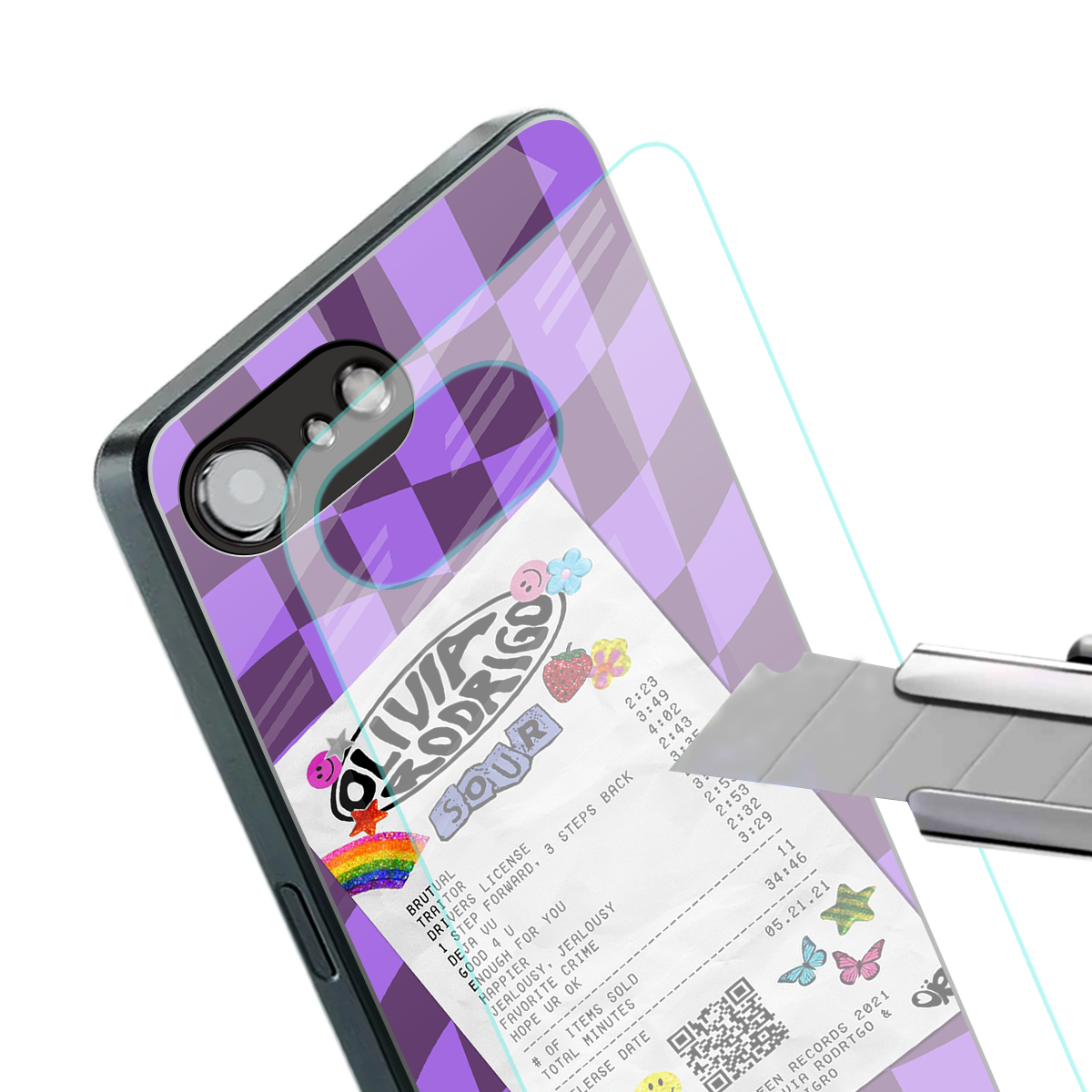 olivia rodrigo back phone cover | glass case for iphone 16e