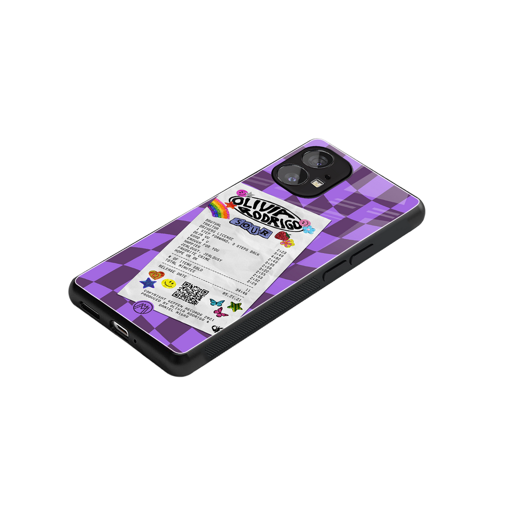 olivia rodrigo back phone cover | glass case for nothing phone 1