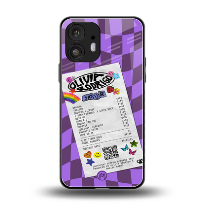 olivia rodrigo back phone cover | glass case for nothing phone 2