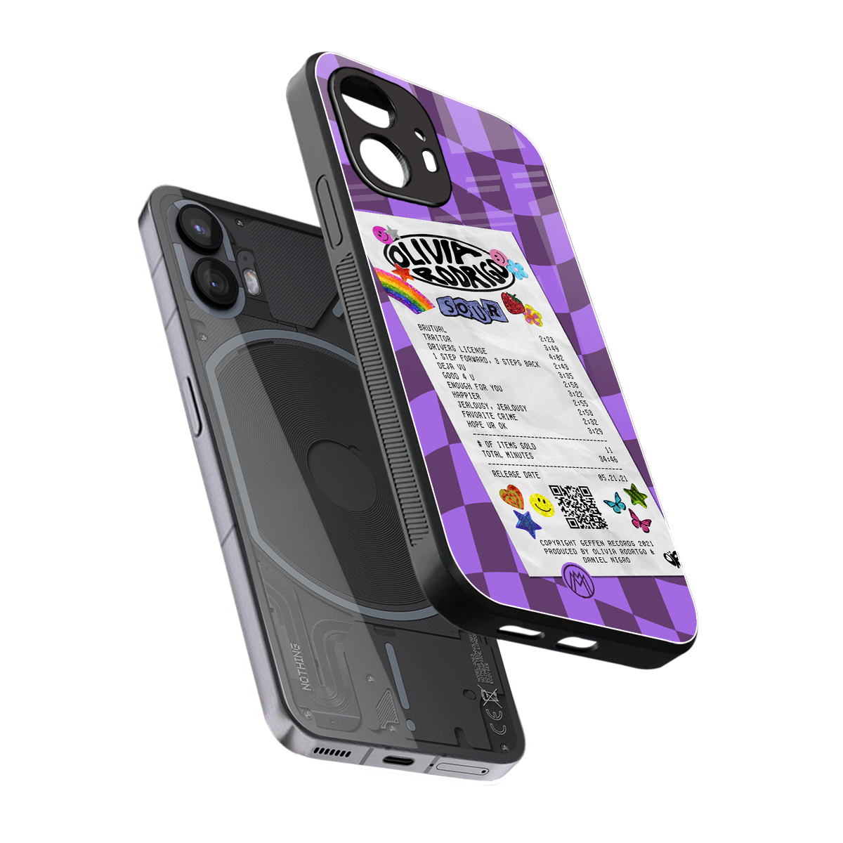 olivia rodrigo back phone cover | glass case for nothing phone 2