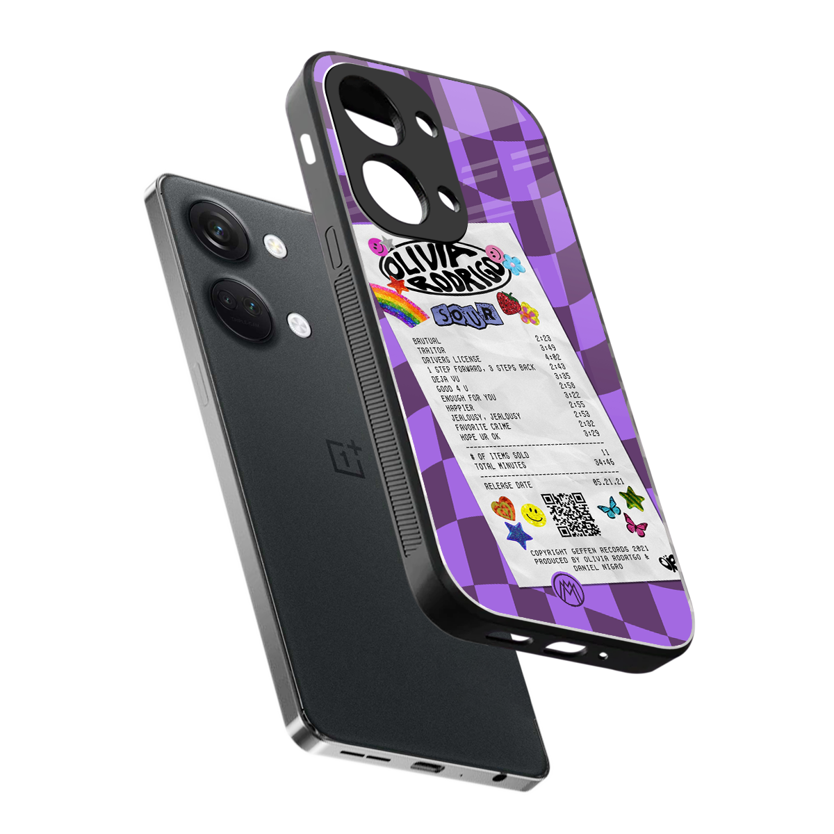 olivia rodrigo back phone cover | glass case for oneplus nord 3