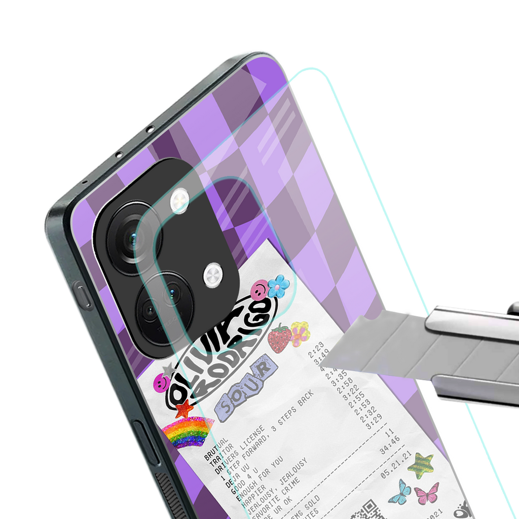 olivia rodrigo back phone cover | glass case for oneplus nord 3