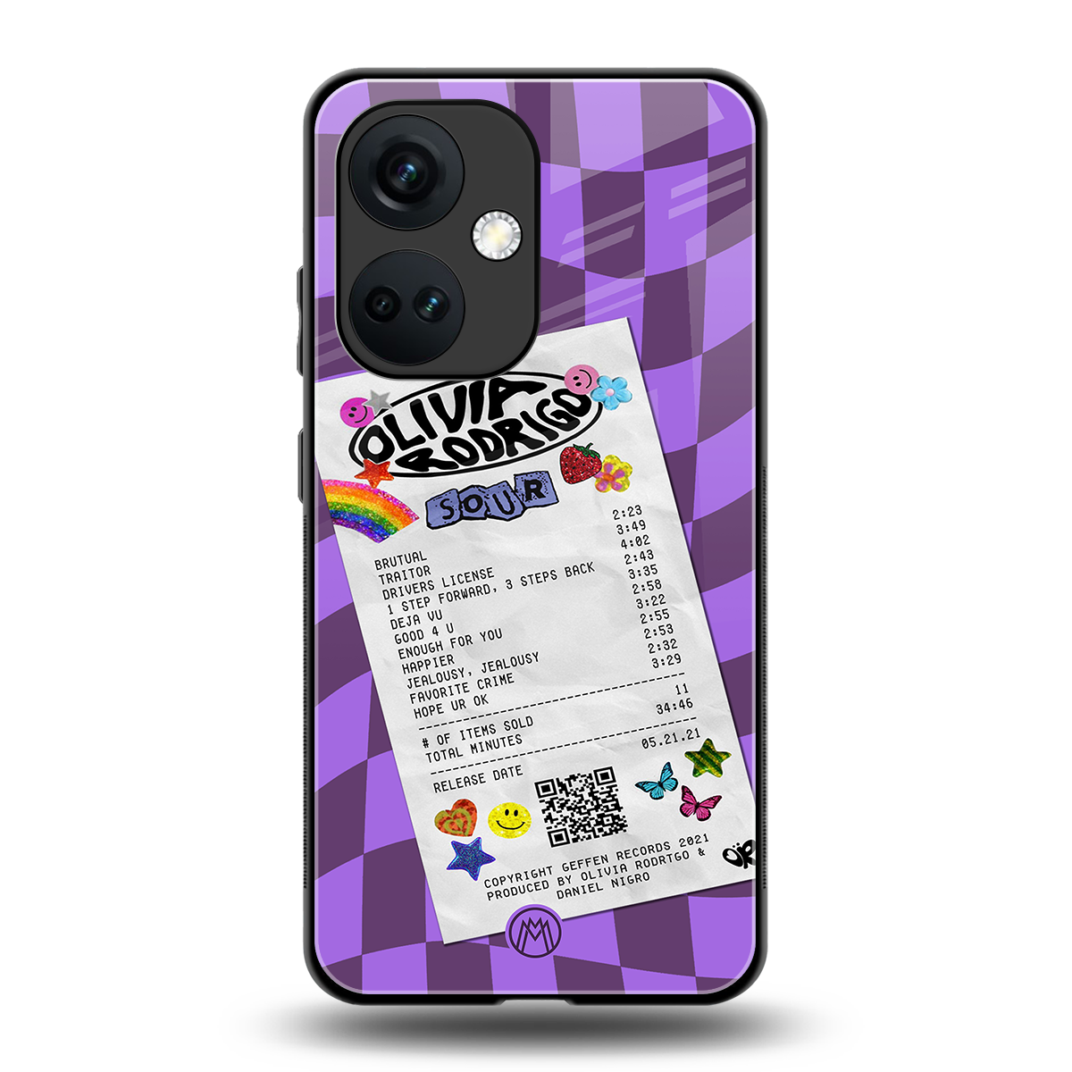 olivia rodrigo back phone cover | glass case for oneplus nord ce 3