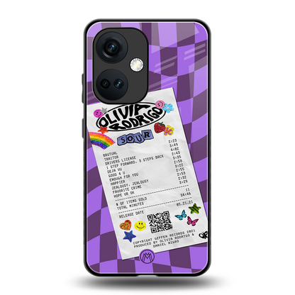 olivia rodrigo back phone cover | glass case for oneplus nord ce 3