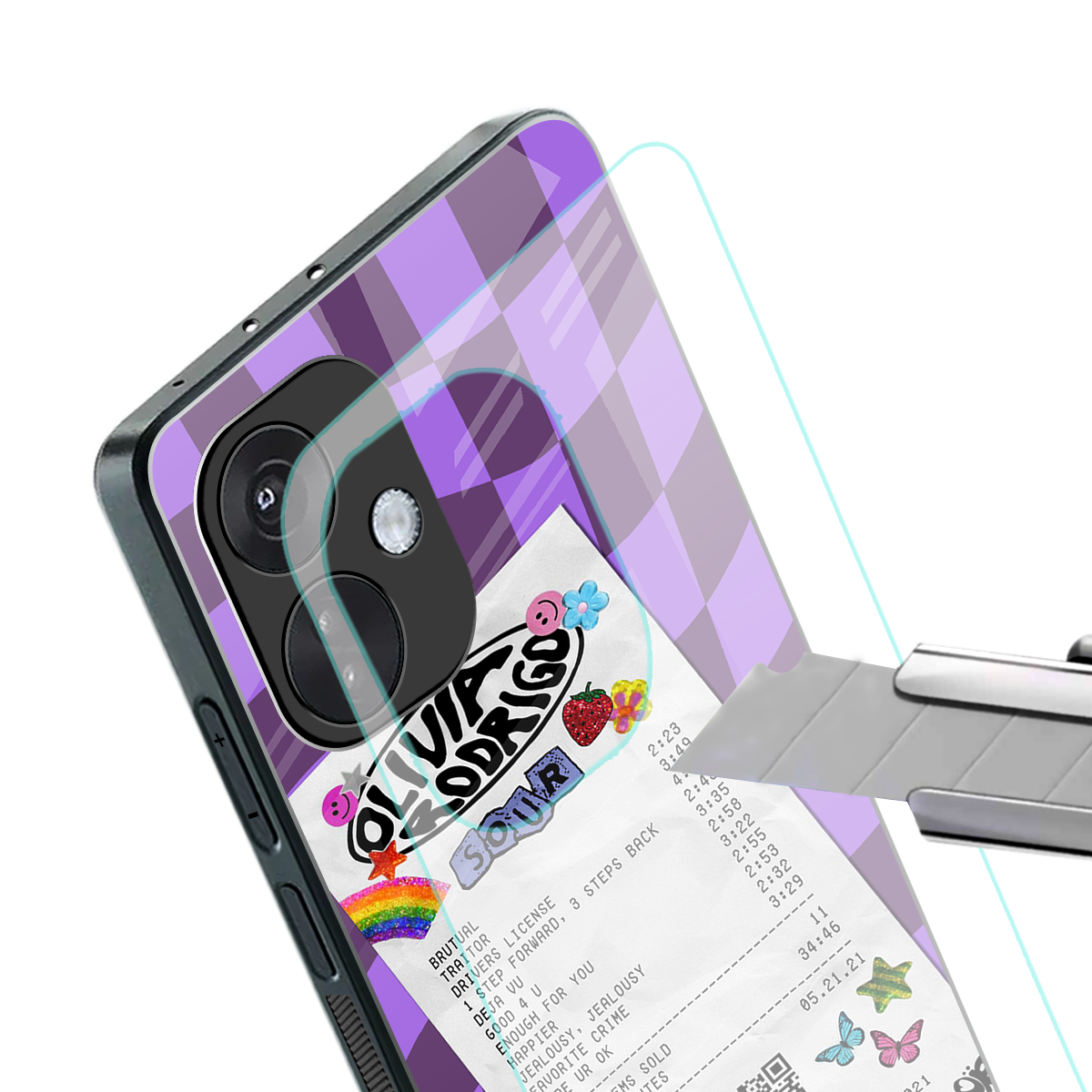 olivia rodrigo back phone cover | glass case for oneplus nord ce 3