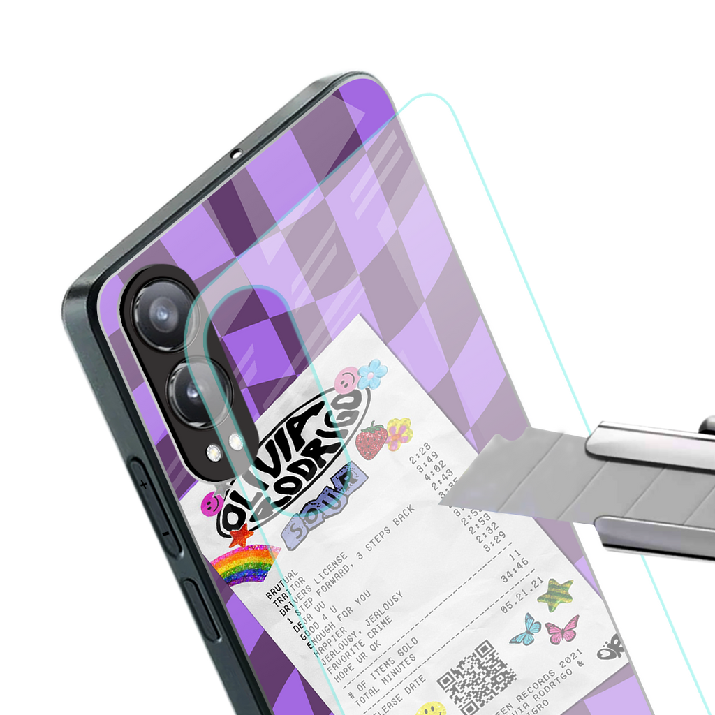 olivia rodrigo back phone cover | glass case for oneplus nord ce 4 lite