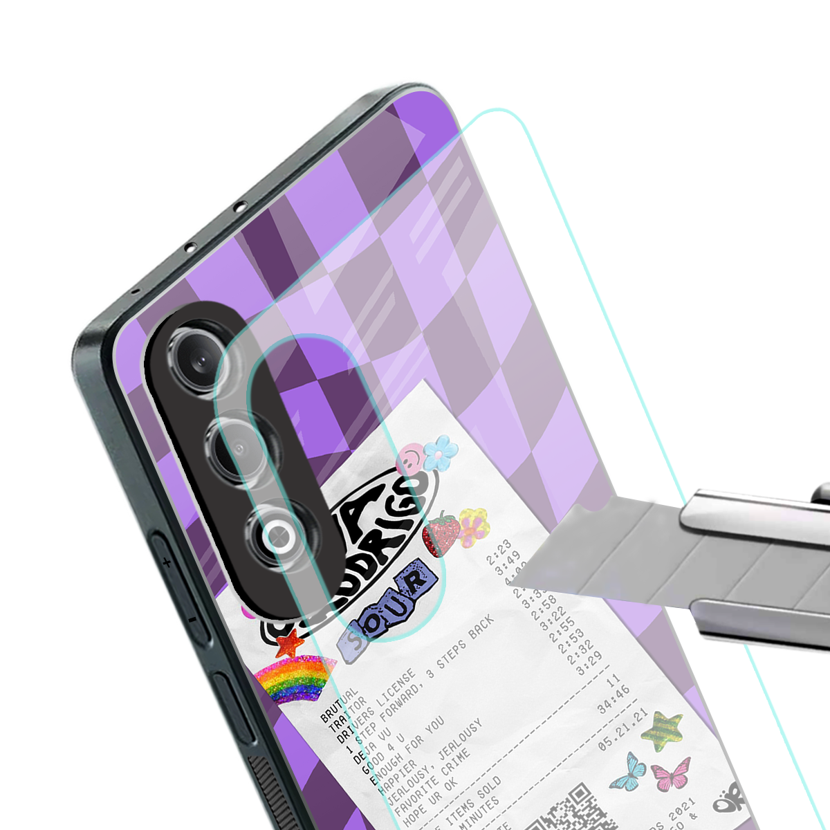 olivia rodrigo back phone cover | glass case for oneplus nord ce 4