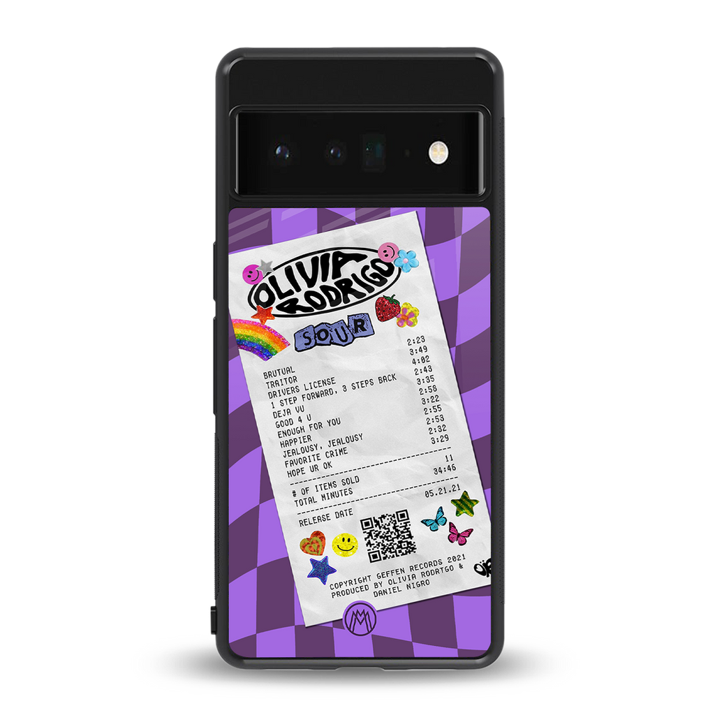 olivia rodrigo back phone cover | glass case for google pixel 6 pro