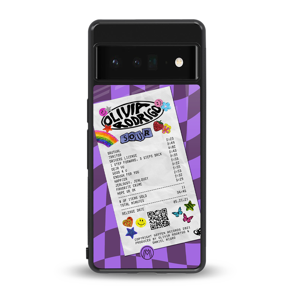 olivia rodrigo back phone cover | glass case for google pixel 6 pro