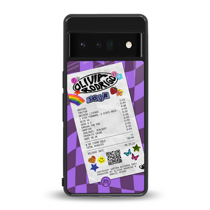 olivia rodrigo back phone cover | glass case for google pixel 6 pro
