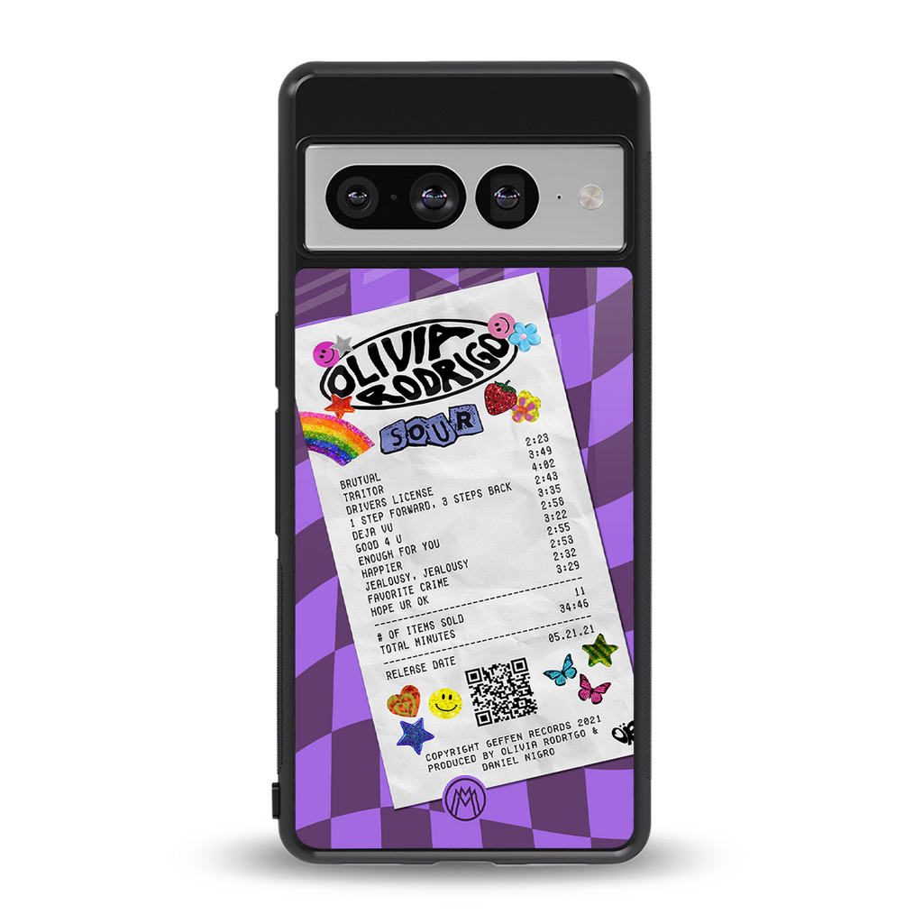 olivia rodrigo back phone cover | glass case for google pixel 7 pro