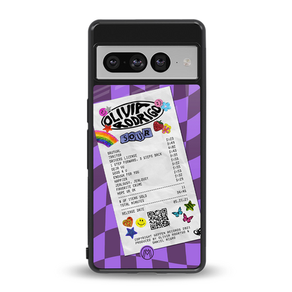 olivia rodrigo back phone cover | glass case for google pixel 7 pro