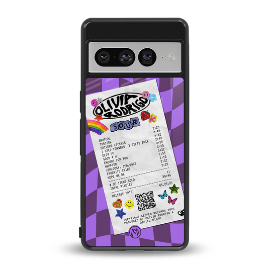 olivia rodrigo back phone cover | glass case for google pixel 7 pro