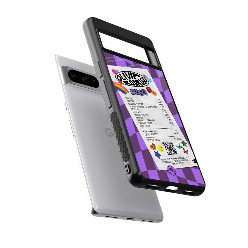 olivia rodrigo back phone cover | glass case for google pixel 8 pro