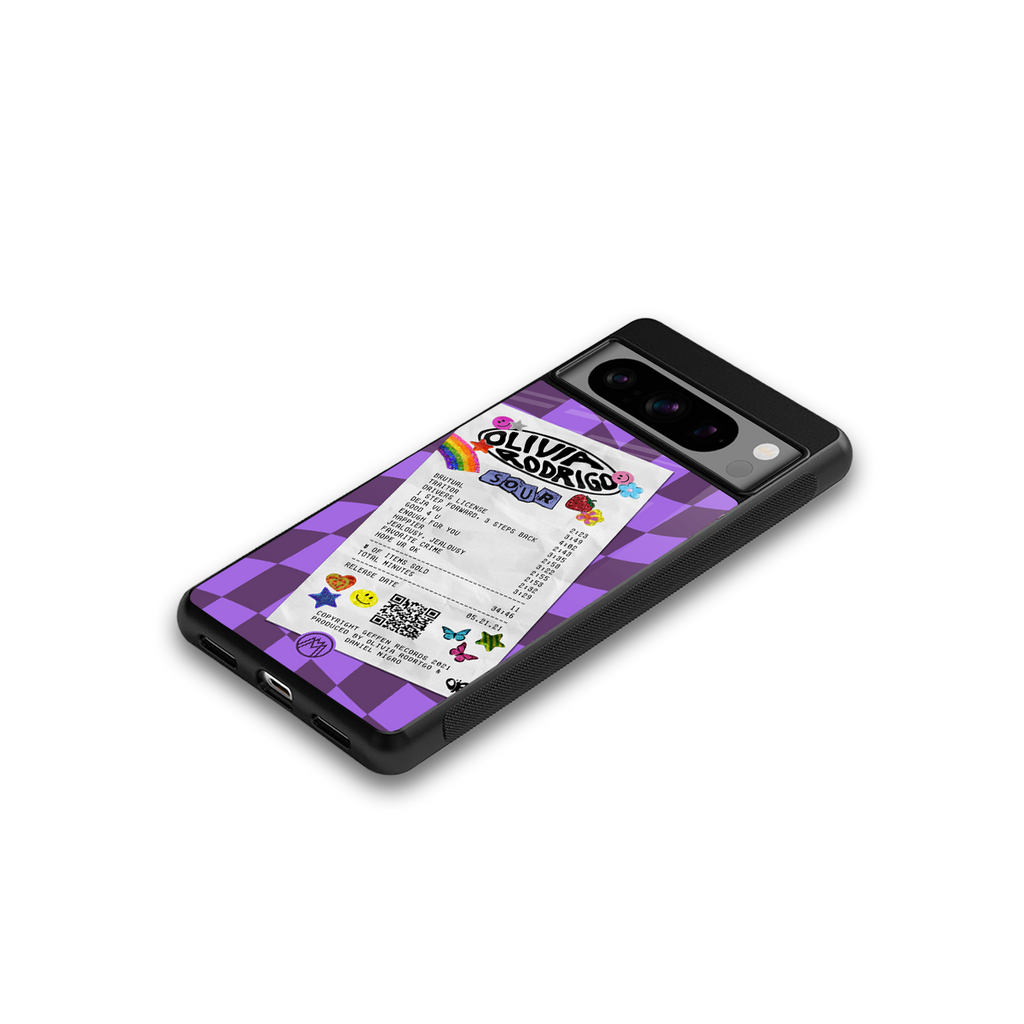 olivia rodrigo back phone cover | glass case for google pixel 8 pro