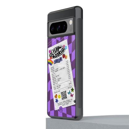olivia rodrigo back phone cover | glass case for google pixel 8 pro