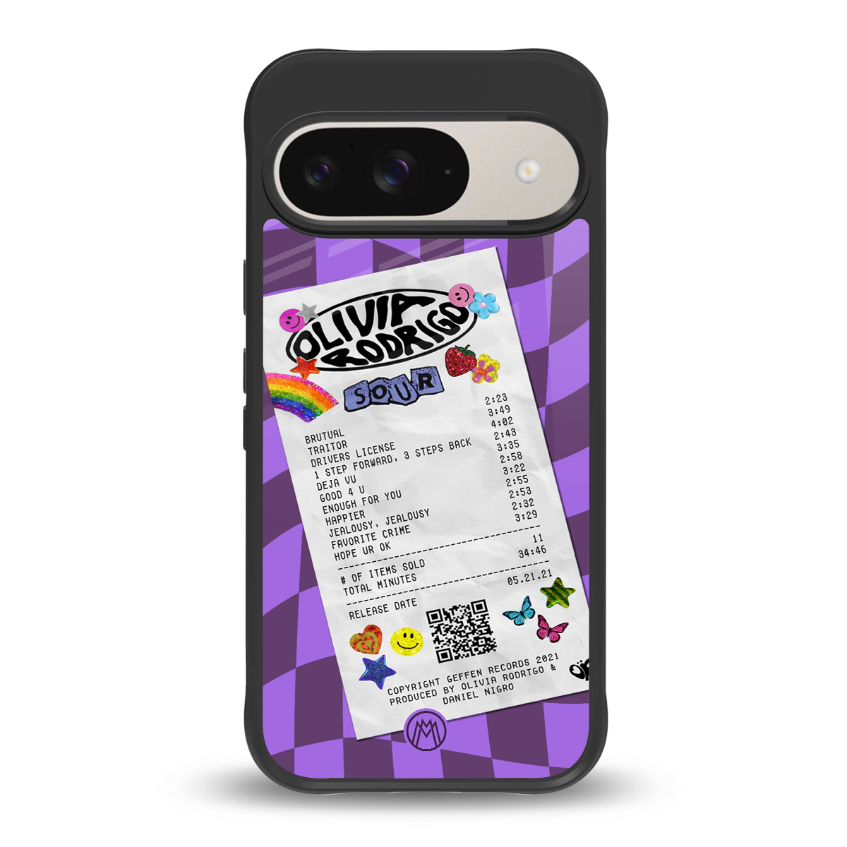 olivia rodrigo back phone cover | glass case for google pixel 9