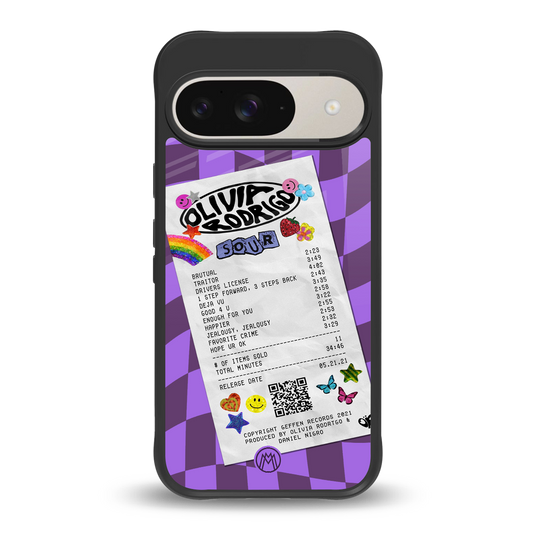 olivia rodrigo back phone cover | glass case for google pixel 9