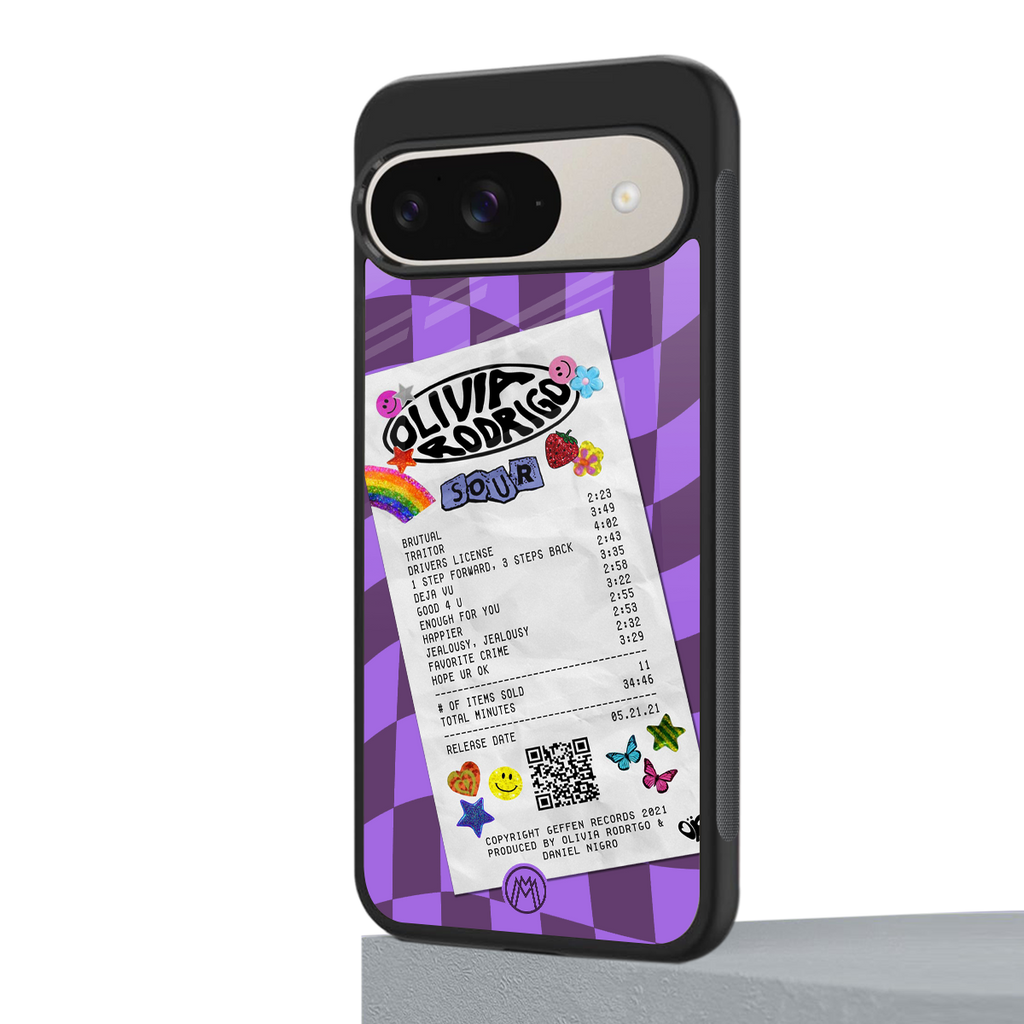 olivia rodrigo back phone cover | glass case for google pixel 9
