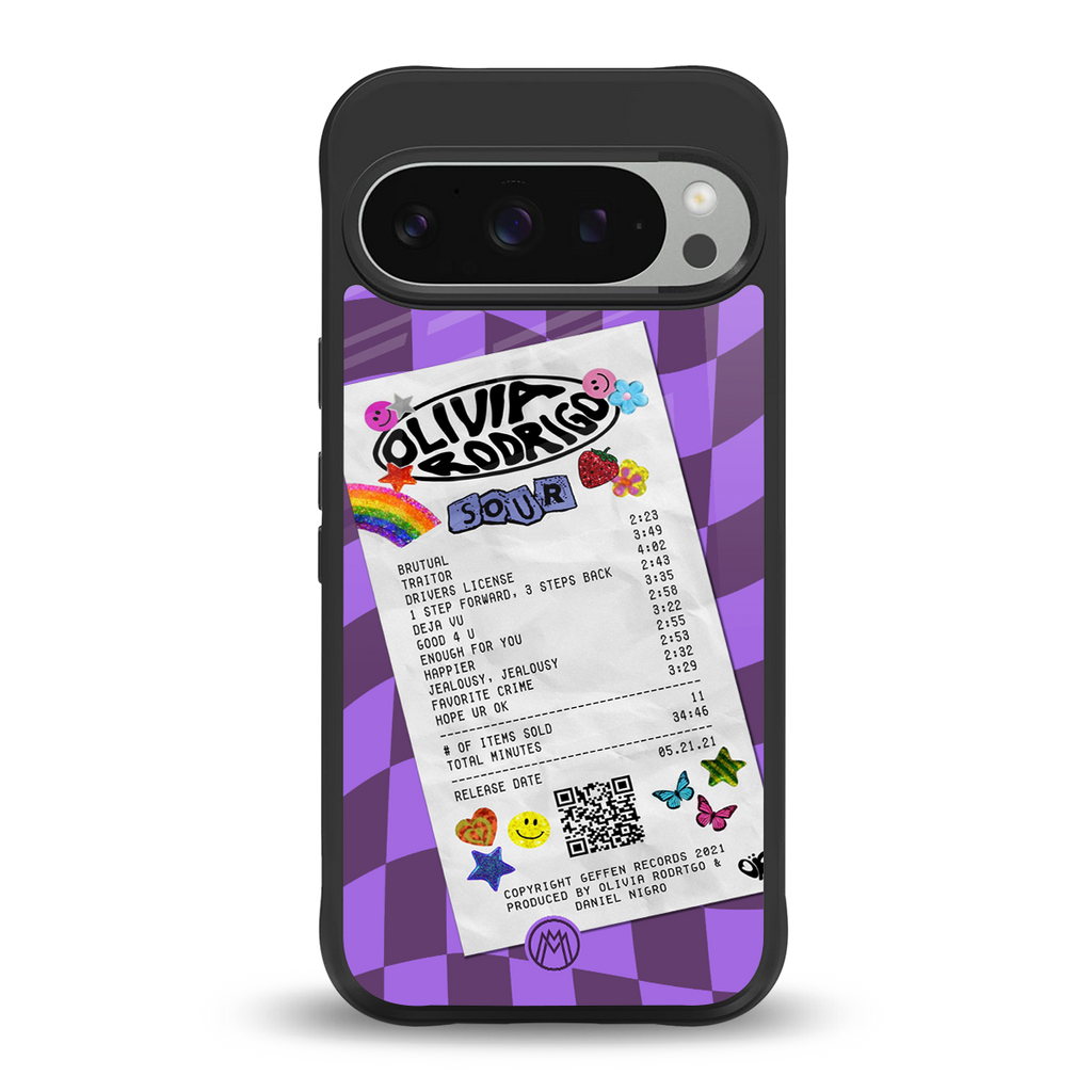 olivia rodrigo back phone cover | glass case for google pixel 9 pro