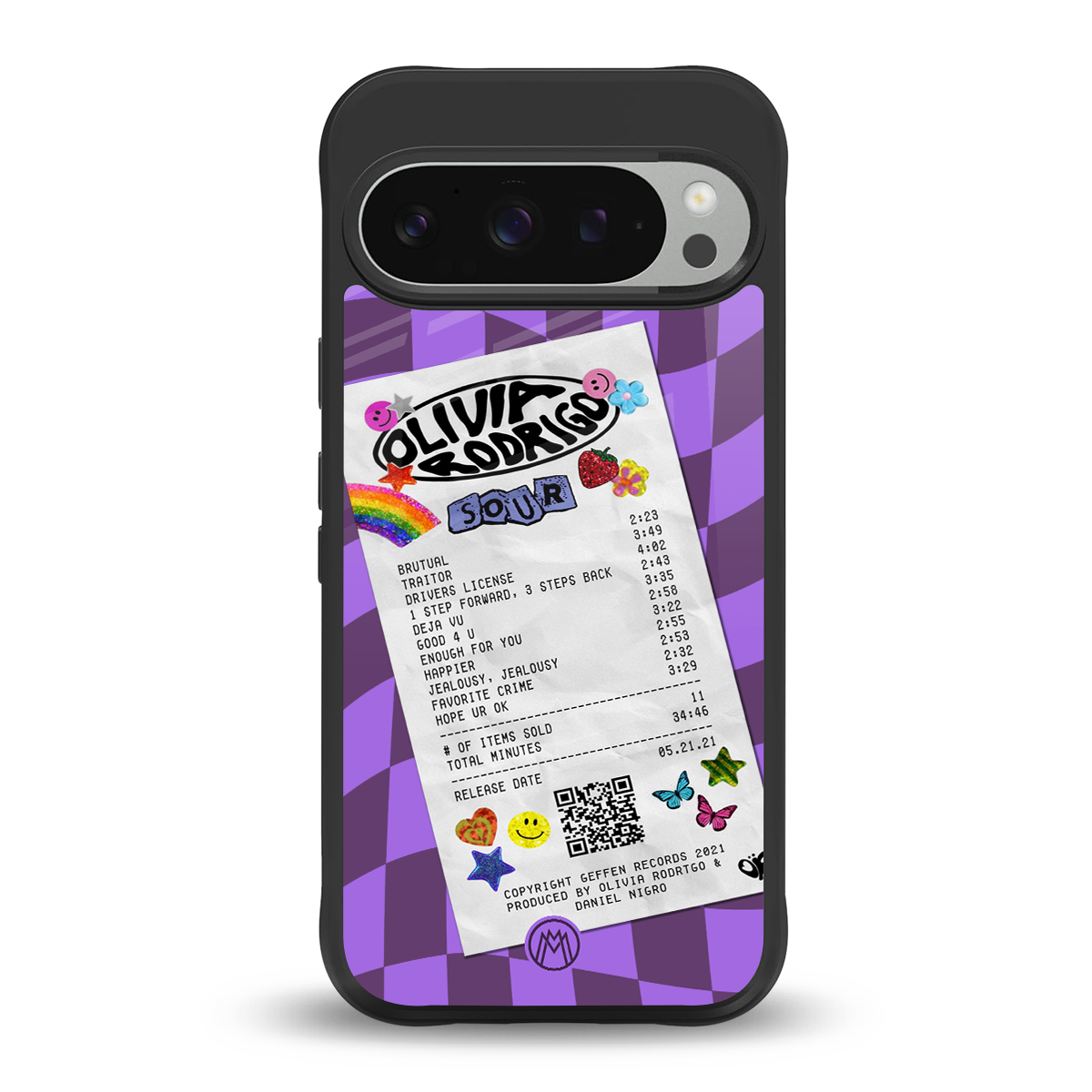 olivia rodrigo back phone cover | glass case for google pixel 9 pro xl