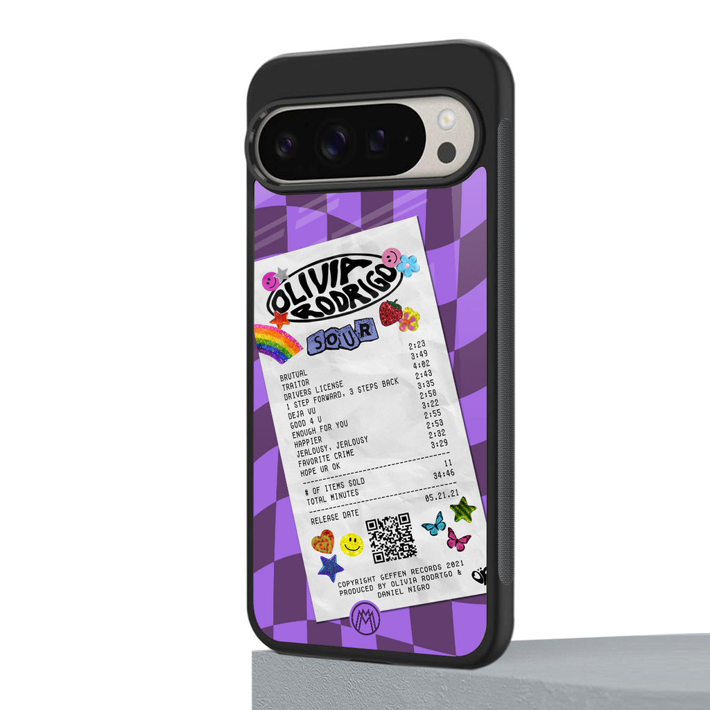 olivia rodrigo back phone cover | glass case for google pixel 9 pro