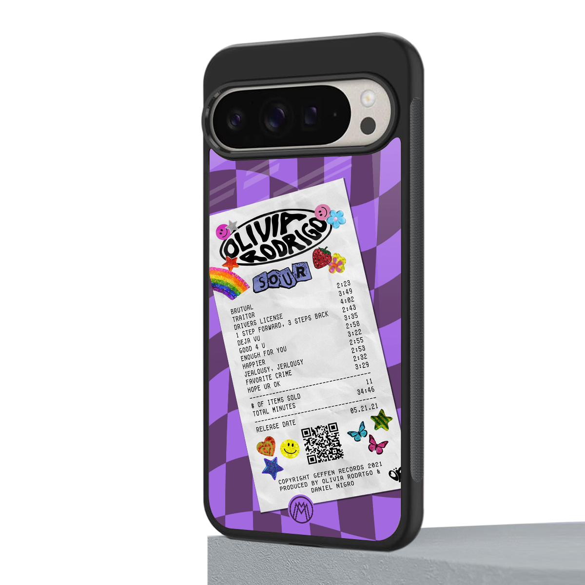 olivia rodrigo back phone cover | glass case for google pixel 9 pro xl