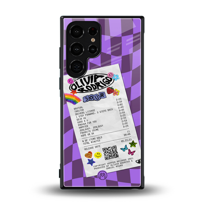 olivia rodrigo back phone cover | glass case for samsung galaxy s24 ultra