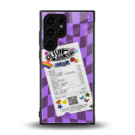 olivia rodrigo back phone cover | glass case for samsung galaxy s24 ultra