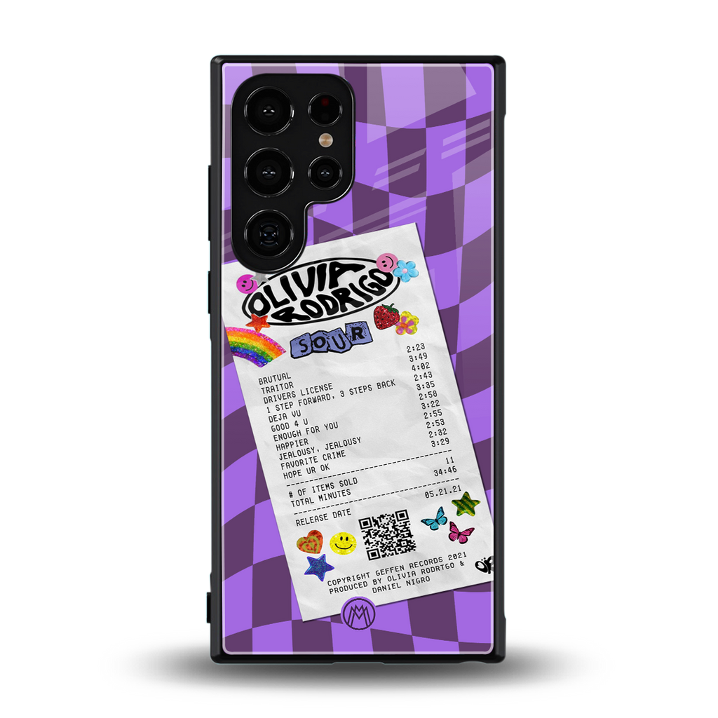 olivia rodrigo back phone cover | glass case for samsung galaxy s23 ultra