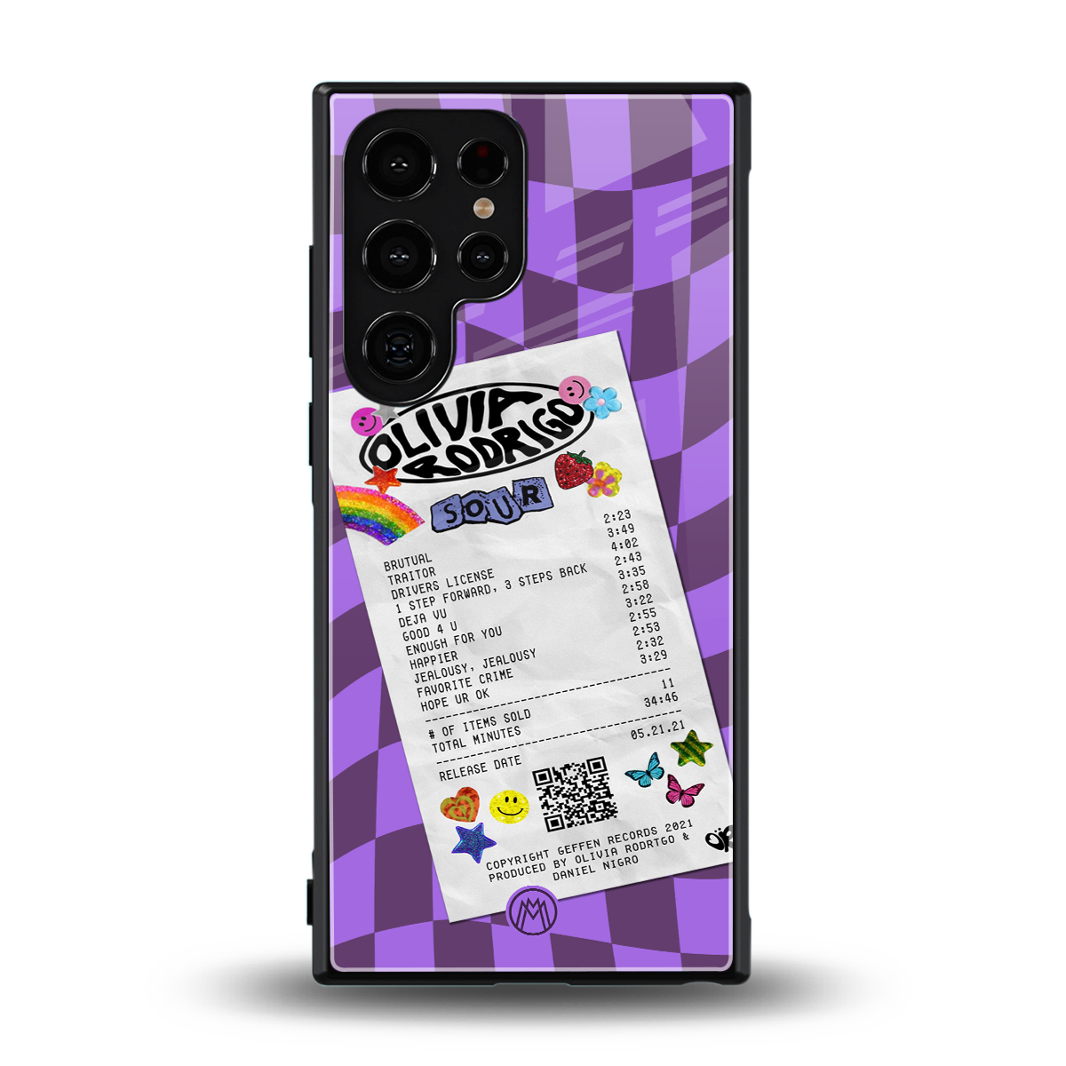 olivia rodrigo back phone cover | glass case for samsung galaxy s23 ultra
