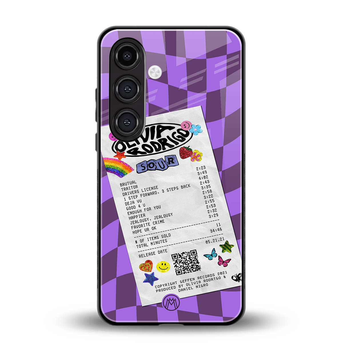 olivia rodrigo back phone cover | glass case for samsung galaxy s24 fe