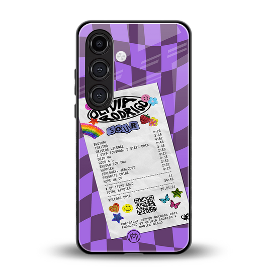 olivia rodrigo back phone cover | glass case for samsung galaxy s24 fe