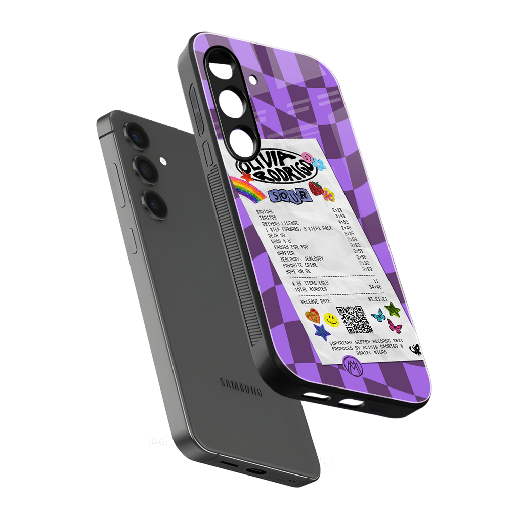 olivia rodrigo back phone cover | glass case for samsung galaxy s23 plus