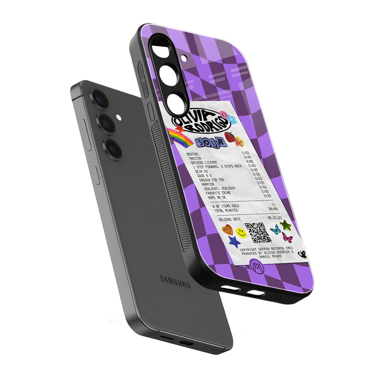 olivia rodrigo back phone cover | glass case for samsung galaxy s24 fe